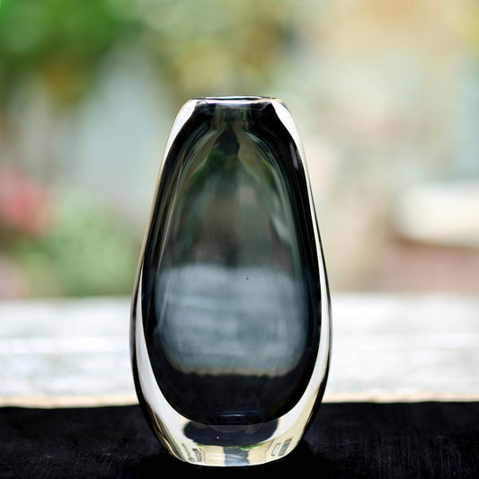 Minimalistic Handcrafted Smoked Glass Vase