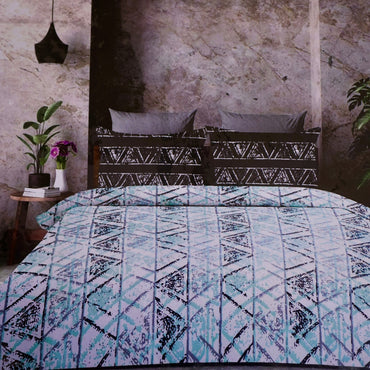 Midnight Prism – Modern Geometric Bedsheet Set