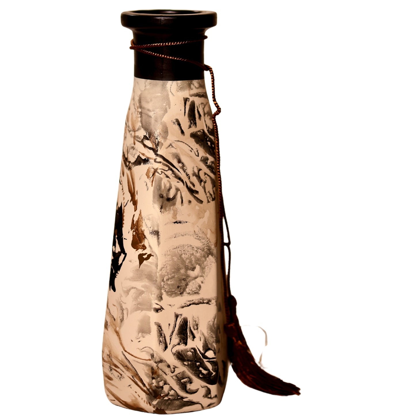 Marble-Effect Decorative Vase