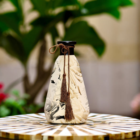Marble-Effect Decorative Vase