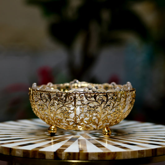 Gold Filigree Decorative Bowl