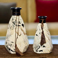 Marble-Effect Decorative Vase