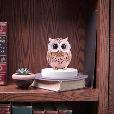 Boho Blush Pink Owl Figurine
