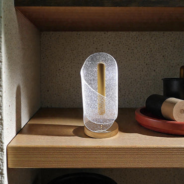 Kinetic Gold Bubble LED Table Lamp - Sculptural Accent Light