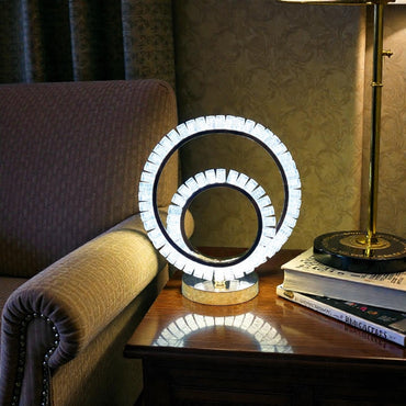 Modern Crystal Spiral LED Lamp